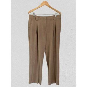 ANTHRPOLOGIE Vintage-Inspired Taupe Pants Pleated Front Belt Loops Size 12